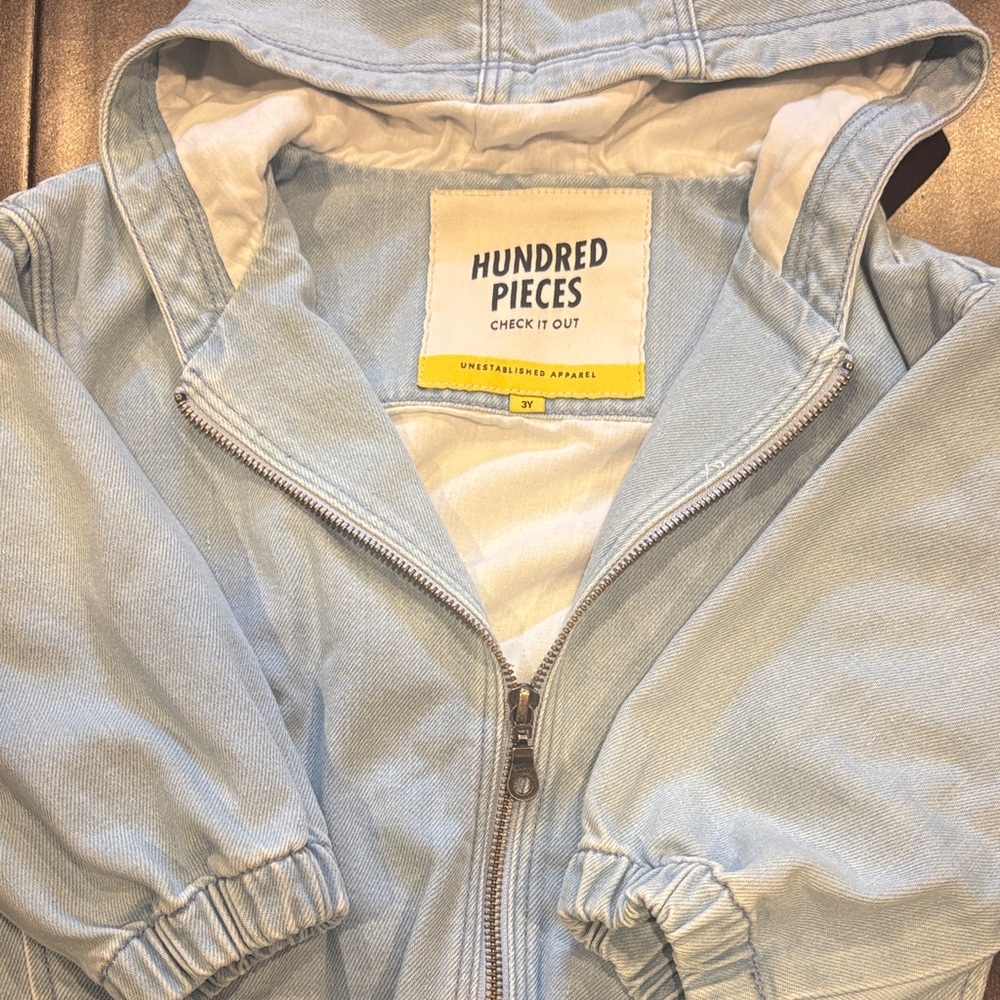 Hundred Pieces Sky Blue Jean Jacket for Kids